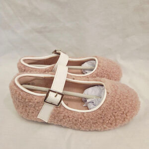 Pandaninjia Pink Fuzzy Mary Jane Dress Shoes Size 9 little girl